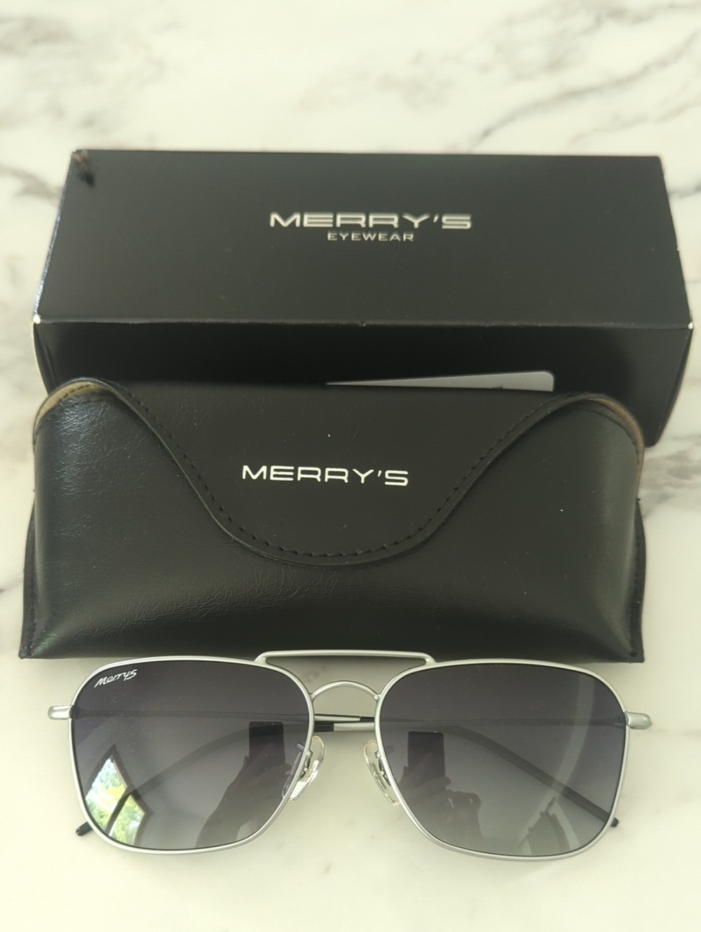 Merry's Unisex Sunglasses Matte Chrome Polarized